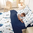 thumbnail image 4 of Castle Fairy Sport Ball Gamer King Bedding 7pcs, Blue White King Bed in a Bag,Navy Blue Reversible, 4 of 7