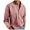 Pink, variant on Turilly Plus Size Shirts for Men Casual Solid Long Sleeve Pockets Turndown Collar Buttons Blouse Shirt