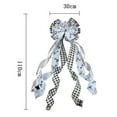 thumbnail image 2 of Eye Catching Christmas Tree Topper 44 With Glittering Snowflake And Ribbon Bow, 2 of 8