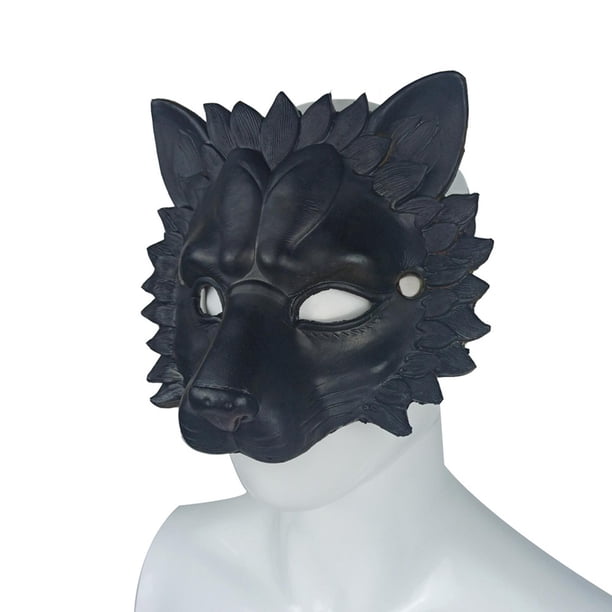 Accesorio de adorno de media cara Colco Máscara de fiesta de carnaval de disfraces Media cara Halloween Animal Cosplay Casco de león