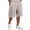 09# Khaki, variant on HKYNLAG Men's Summer Beach Shorts Elastic Waist Drawstring Striped Bermuda Shorts Casual Vacation Holiday Shorts with Pockets Khaki M