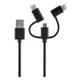 thumbnail image 1 of Rove RV06551 4 ft. USB to USB-C TM Lightning R &amp; Micro Charge &amp; Sync Cable  Black, 1 of 3