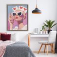 thumbnail image 3 of Stupell Industries Contemporary Queen of Hearts Retro Glam Brown Floating Frame Canvas Art, 25 x 31, by The Prints Vibe, 3 of 8
