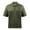 Men's Casual Army Green tops, variant on Men's Slim Fit Tops Fashion Leisure Comfy Holiday Solid Color Tees Clothing Summer Zipper Lapel Pullover Short Sleeve Shirts Black XXXL