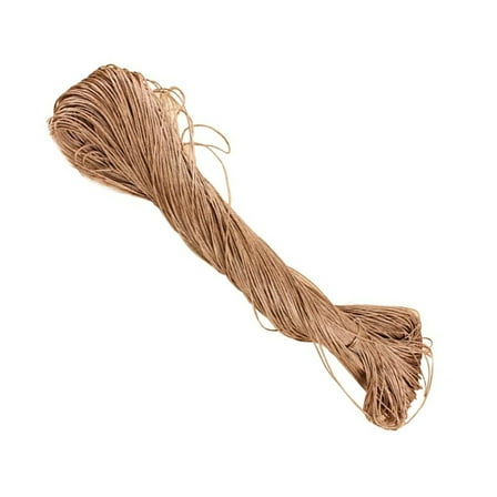 Supvox Wired Jute Twine for Crafts Jute Rope Light Brown Rustic 1Pack