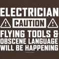 thumbnail image 3 of CafePress - Caution Electrician T Shirt - Men's Classic Graphic Cotton T-Shirt, 3 of 4