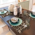 thumbnail image 6 of Linen Placemat With 18×12in Double Stitching Is Effectively Insulated And Foldable For Family Hotel Picnic Trips Leopard Skin Print Style Firebrick_2 Four Pieces, 6 of 8