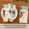 thumbnail image 5 of GZHJMY Pet Cloth Napkin Dachshund Rainbow Valentines Heart Kitchen Dining Table Holiday Decor Housewarming Gift 1 Pack 20" × 20", 5 of 6