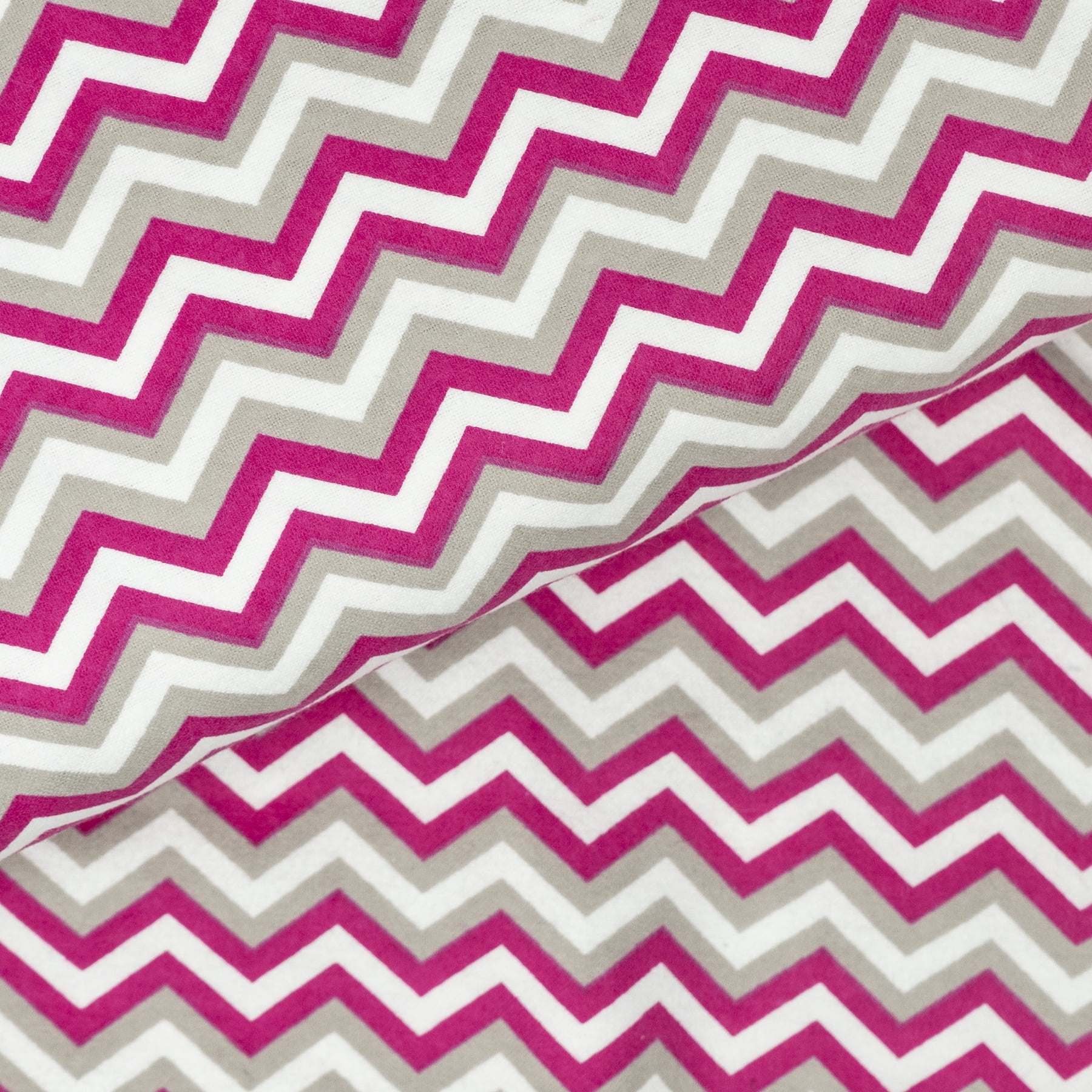 RTC Fabrics 42"/43" 100% Cotton Flannel Chevron Pink Print Crafting Fabric by 8 yd Bolt