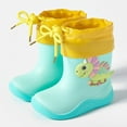 thumbnail image 3 of Otqutp Toddlers Children Cartoon Character Rain Shoes with Warm Bundle Muzzle Durable Water Boots for Kids Boys Girls, 3 of 3