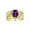 Amethyst, variant on Rings for Women 14K Gold Plated Silver Ring Classic 9X7MM Oval Gemstone & Diamonds April White Topaz Jewelry Size 5