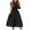 Black, variant on Inleife Womens Summer Dresses Fashion Women Comfortable Casual Belt Solid Color Turndown Collar Short Sleeve Round-Neck Mid-Calf Dress