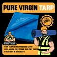 thumbnail image 4 of Tuff Tarp Ultra Heavy Duty Tarp (16MIL, 10x10) Multipurpose Protective Cover Traps, Hemmed Edges for Roof, Outdoor Camping, Boat, Tent, Rust-Proof Grommets, Waterproof, UV Resistance Traps, 4 of 7