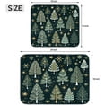 thumbnail image 2 of 18x24 Inch Dish Drying Mat for Kitchen Counter Absorbent Kitchen Mat Christmas Tree Green Dish Drying Pad Coffee Bar Accessories, 2 of 8