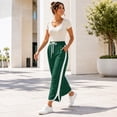 thumbnail image 6 of Carlikeit Women's Wide Leg Track Pants 2026 Lightweight Baggy Y2K Pants with Contrast Stripes Drawstring Elastic Waist Casual Parachute Trousers, 6 of 7