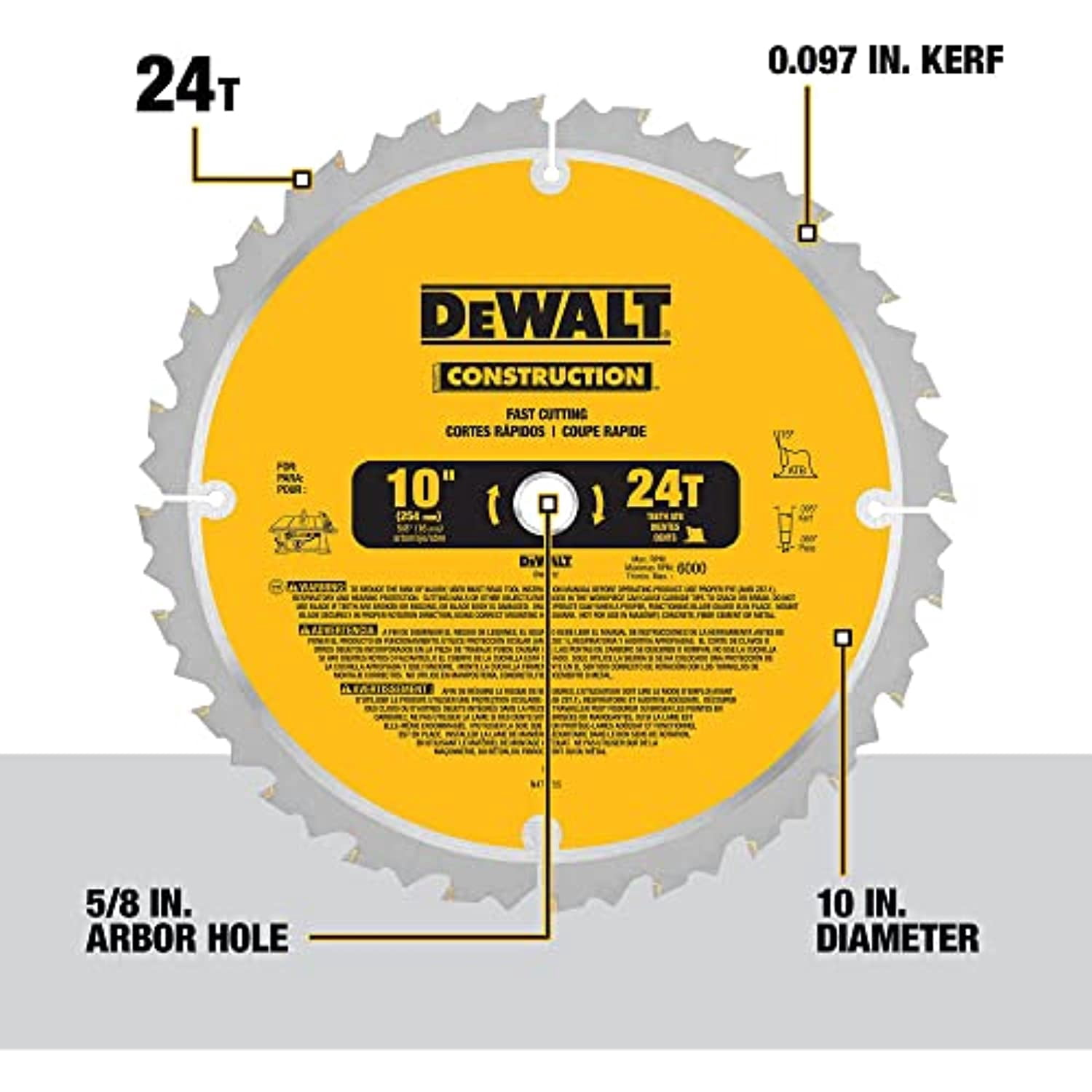 DeWalt BiM Reciprozaagbladset DT2445-QZ zaagbladenset Geel, 12-delig