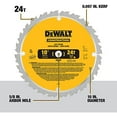 thumbnail image 2 of DeWalt Construction, 10" 24T Thin Kerf Table, Each (115-DW3112), 2 of 6