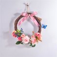 thumbnail image 4 of Guirnalda de flores artificiales Simulación Decoración floral Puerta Colgante Guirnalda de flores Ornamento de la oficina en casa, Rosa Jumpingount HA8173-02B, 4 of 6