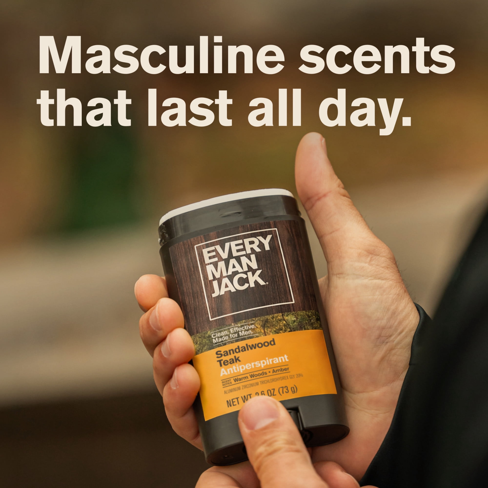 Every Man Jack, Antiperspirant Deodorant, Sandalwood Teak, 2.6 oz
