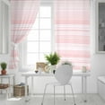 thumbnail image 5 of Fsddascl Pink Stripe Blackout Curtains for Bedroom/Living Room, Thermal Insulated Kitchen Curtains, Abstract Art Modern Vertical Striped Grommet Darkening Window Treatment Drapes 52"x72"x2, 5 of 8