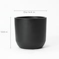 thumbnail image 7 of LuxenHome 14.6-Inch Round Smooth Finish Black MgO Planter, 7 of 7