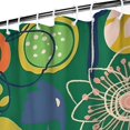 thumbnail image 3 of Art Abstrait Rétro Floral Botanique (3) Rideaux de Douche Doublure de Douche Réutilisable, Rideau de Bain Décoratif en Polyester, Ensemble de Rideau de Douche avec Doublure à Boutons-Pression, 72x72 Pouces, 3 of 4