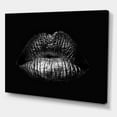 thumbnail image 3 of Designart ' Sexy Golden Metallized Woman Lips I ' Modern Canvas Wall Art Print, 3 of 4