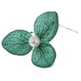 thumbnail image 3 of 1 Par de Reales Cubiertos de Resina Pendientes de Secas Naturales Pendientes para Mujeres Niñas Joyería tres Verde Gloria Pendientes de pétalos de flores de resina, 3 of 9