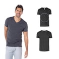 thumbnail image 3 of Playera Yazbek Cuello V Negro Jaspe Talla Chica C0356, 3 of 3