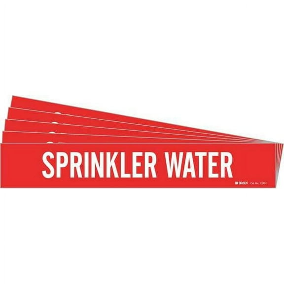 Brady Pipe Marker,White,Sprinkler Water,PK5, 7269-1-PK 7269-1-PK