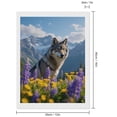 thumbnail image 2 of Diamond Art Kit for Adults, Wolf Mountain Wildflowers Scene Diamond Painting for Adults Beginners, 5D DIY Diamond Art Painting Kits, Colorful Diamond Painting Craft for Home Decor 12x16, 2 of 7