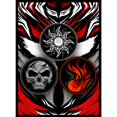 thumbnail image 1 of Fundas para cartas Realm Guard 106 unidades, mate texturizado, blanco y negro, 1 of 5