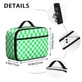 thumbnail image 6 of Green and White Checkered Pattern Insulated Lunch Bag Teens,Bento School Lunch Bag for Teens for Work,Picnic or Travel 10.6x7.7x4.3 Inches,12 Can Capacity, 6 of 6