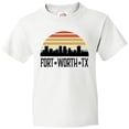 thumbnail image 3 of Inktastic Fort Worth Texas Skyline Retro Youth T-Shirt, 3 of 5