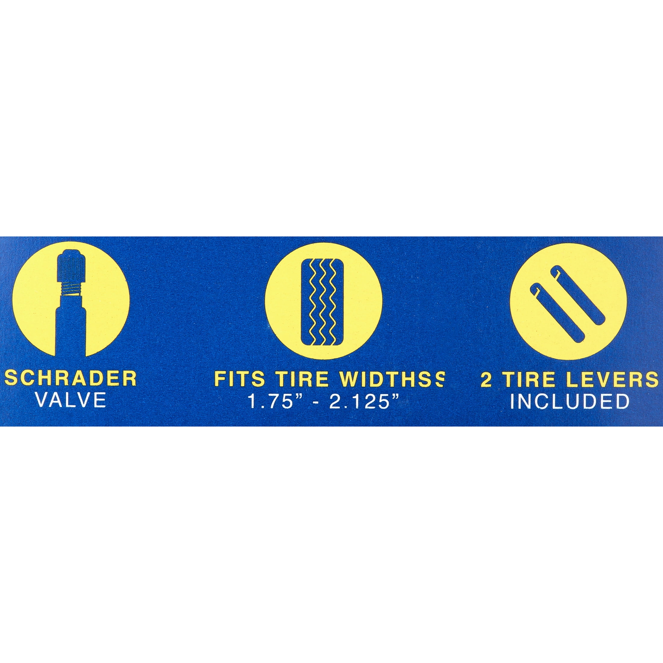 (4 pack) Goodyear 24" x 1.75-2.125" Heavy Duty Bike Tube, Standard Schrader Valve