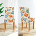 thumbnail image 3 of Fall Pumpkins Autumn Maple Dining Room Chair Covers Orange Blue Leaves Chair Slipcovers Stretch Seat Protector Removable Chair Cover For Home Kitchen Restaurant Hotel 4pcs, 3 of 6