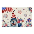 thumbnail image 1 of Warehouse Scalloped Welcome Mat Independence Day Doormat Rustic American Patriotic Gnomes and Flag Colorful Floral Indoor Doormat 4 Of July Patriotic Floor Mat Low Profile Rug for Home Office, 1 of 7