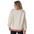 thumbnail image 2 of Women's The Wild Collective Cream San Francisco 49ers Oversized Vintage French Terry Sweatshirt, 2 of 4