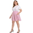 thumbnail image 3 of HDE Plus Size Suspender Skirt Cute Skater Skirts Sizes 1-4X Pink Plaid 1X, 3 of 8
