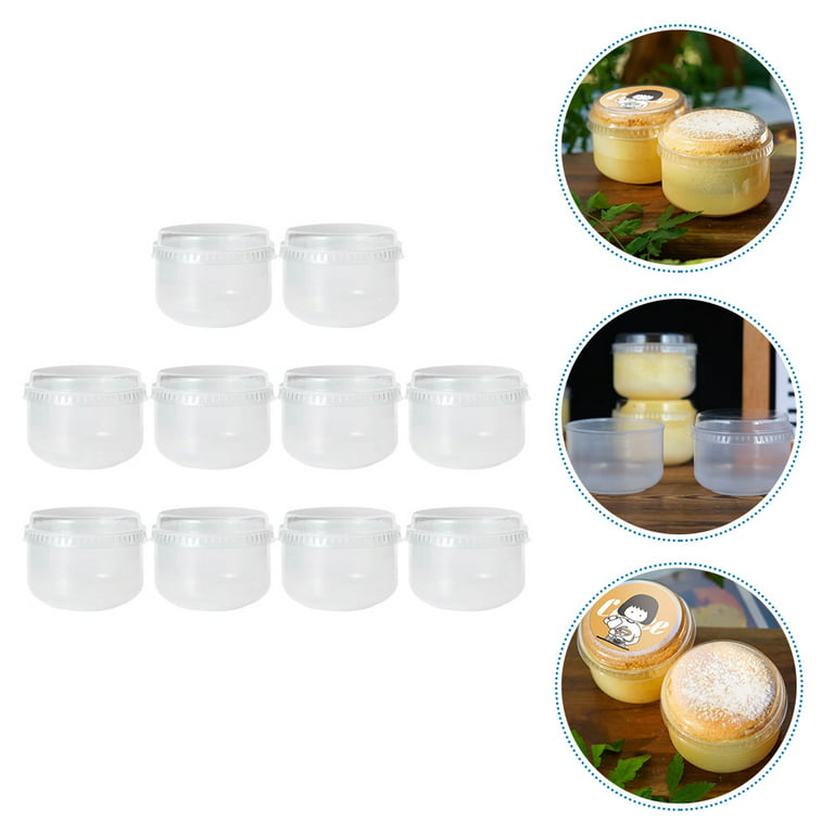 Cups Cup Jar Yogurt With Jars Dessert Clear Disposable Plastic Lid