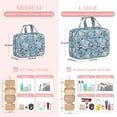 thumbnail image 2 of HOTOR Travel Toiletry Bag for Women & Men, Spacious Hanging Hook Makeup Bag for Travel Essentials, Blue Paisley, 2 of 5