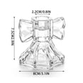 thumbnail image 3 of Glass Candlestick Holders, Clear Glass Taper Candle Holder, Vintage Bow Crystal Tall Candle Holder for Table Centerpieces, Fall, Christmas, Autumn, Thanksgiving Decor, 3 of 6