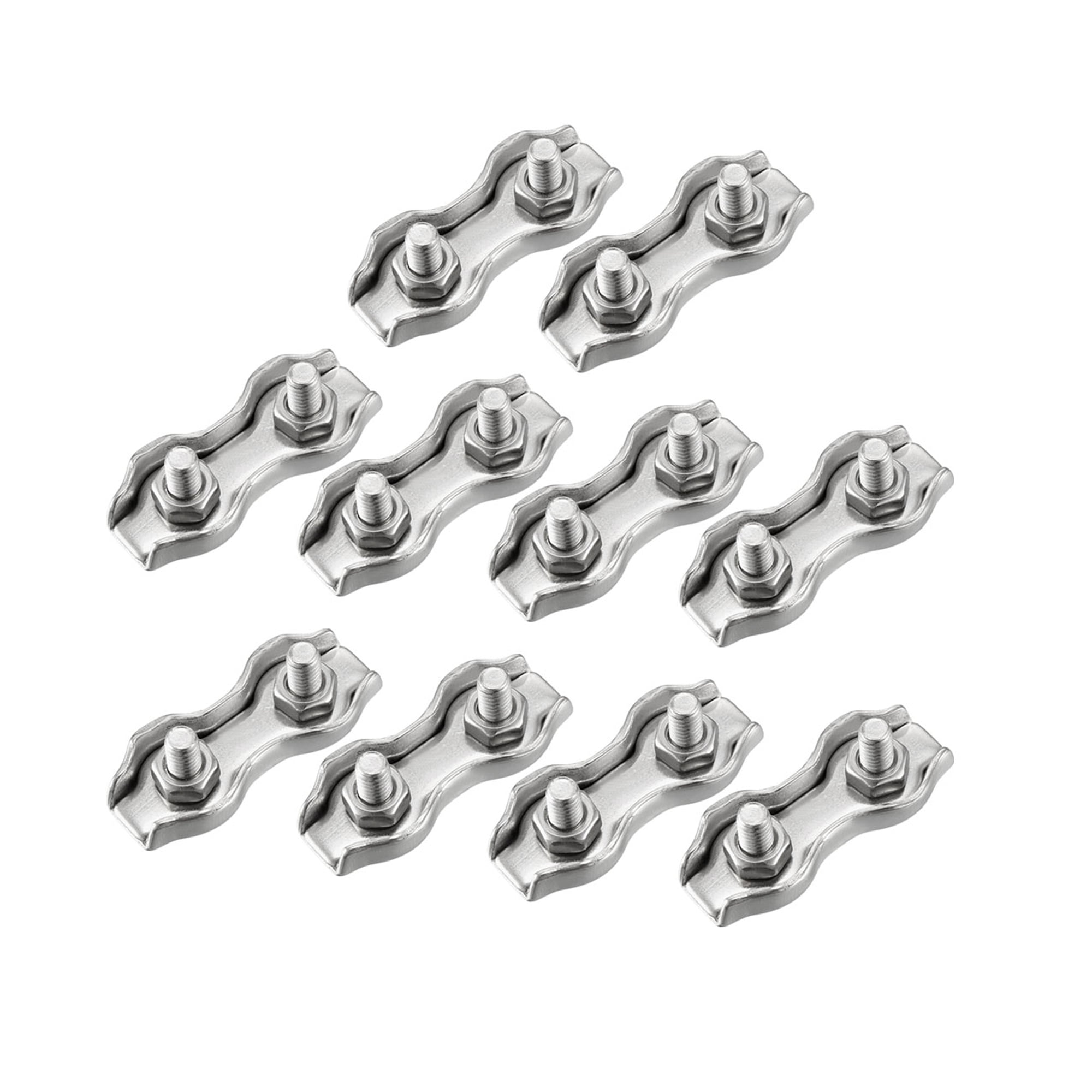 10 Pcs Duplex Wire Rope Clip Cable Clamp Suit For 2mm Rope Walmart