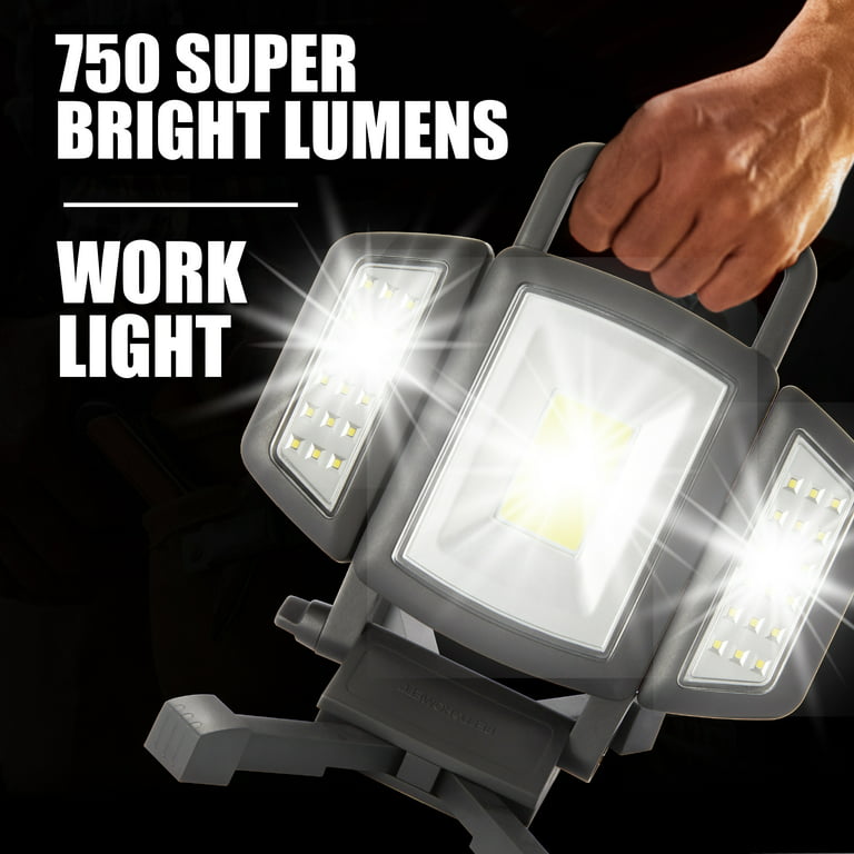2Pack 1500Lumens Magnetic Light Rechargeable LED Work Light, Yellow and  Black