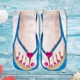 thumbnail image 1 of Two Pairs 3D Pattern Manicure Print Socks Flip Flop Funny Hidden Running Socks Women Personalized, 1 of 4