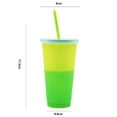 thumbnail image 7 of Cheers.US 2 Pcs/Set Color Changing Cups Blank Cups Reusable Tumbler with Lids and Straws,BPA Free Reusable Plastic Cold Drink Cups with Lids and Straws, Smoothie Cups,Party Cups, 7 of 7