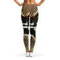 thumbnail image 2 of Brown Python Snakeskin Print Leggings, Snake Sexy Yoga Leggings For Women., 2 of 5