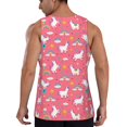 thumbnail image 3 of Xecao Yoga Unicorn Men's Tank Top Workout Quick Dry Sleeveless Gym Jogging Muscle Shirts Summer Swim Beach Tops, 3 of 9