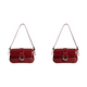 thumbnail image 1 of Bolso Hobo Con Hebilla para Mujer  Bandolera Informal Citas Diarias () Rojo, 1 of 4