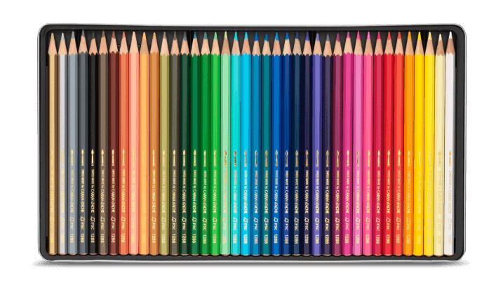 CARAN D'ache Pencils Coloured Watercolor Prismalo Aquarelle 40 COLORI for  sale online